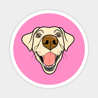 Laughing Golden Labrador Portrait Magnet